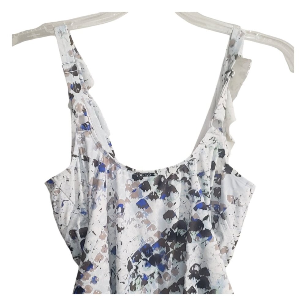 CT1902 DKNY One Piece White/Multi Swimsuit with Built in Bra 18 - Picture 5 of 6